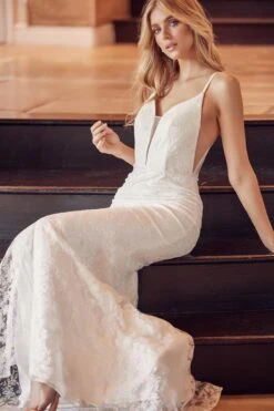 Juliet 272 Embroidered Lace With Stone Accents Fitted Dress(Embroidered Lace With Stone Accents Fitted Dress By Juliet 272) -Discount Dress Shops 0004926 272