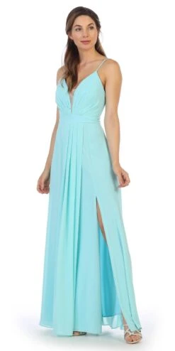 Juno 1095 Corset Lace-Up Back A-Line Long Formal Dress(Corset Lace Up Back A Line Long Formal Dress Champagne) -Discount Dress Shops 1095 juno light blue