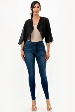 La Scala 11629 Sheer Chiffon Bolero(La Scala 11629 Sheer Chiffon Bolero) -Discount Dress Shops 11629 la scala black