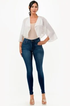 La Scala 11629 Sheer Chiffon Bolero(La Scala 11629 Sheer Chiffon Bolero) -Discount Dress Shops 11629 la scala white