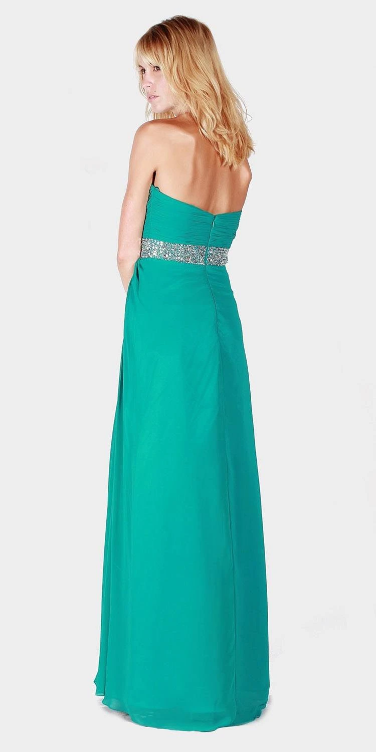 J&J Fashion 1274 Ruched Bodice Strapless Long Prom Gown(Ruched Bodice Jade Strapless Long Prom Gown) 2 J&J Fashion 1274 Ruched Bodice Strapless Long Prom Gown(Ruched Bodice Jade Strapless Long Prom Gown) - Image 2