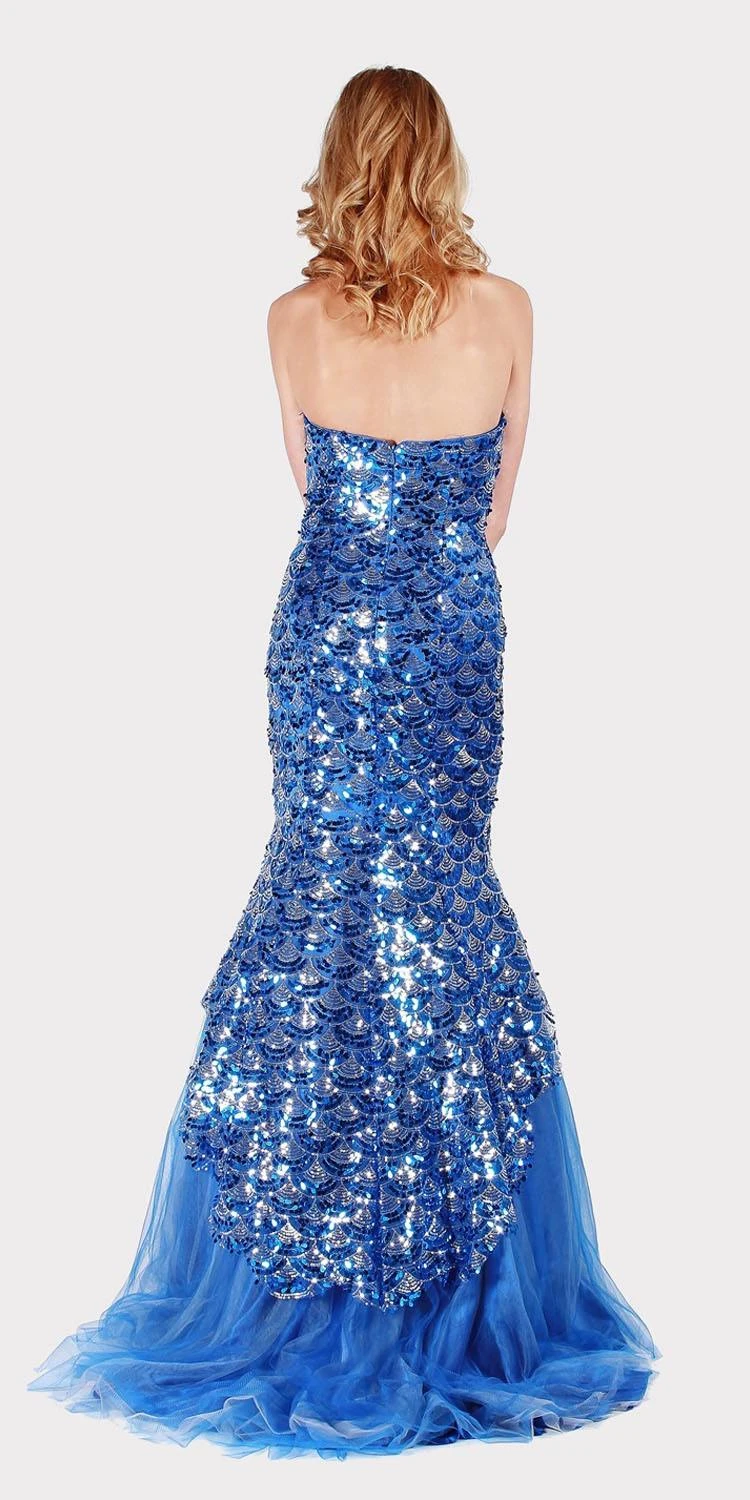 J&J Fashion 1307 Sequins Mermaid Prom Gown Strapless(Royal Blue Sequins Mermaid Prom Gown Strapless) 2 J&J Fashion 1307 Sequins Mermaid Prom Gown Strapless(Royal Blue Sequins Mermaid Prom Gown Strapless) - Image 2