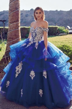 Juliet 1432 Dress Quinceanera Ball Gown Metallic Embroidery Glitter Tulle(Juliet 1432 Dress Quinceanera Ball Gown Metallic Embroidery Glitter Tulle) -Discount Dress Shops 1432 juliet royal blue gallery