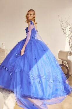Juliet 1436 A-Line Ball Quinceanera Poofy Gown(A Line Ball Quinceanera Poofy Gown By Juliet 1436) -Discount Dress Shops 1436 RoyalBlue 4