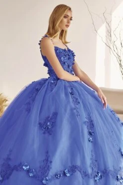 Juliet 1436 A-Line Ball Quinceanera Poofy Gown(A Line Ball Quinceanera Poofy Gown By Juliet 1436) -Discount Dress Shops 1436 RoyalBlue 6