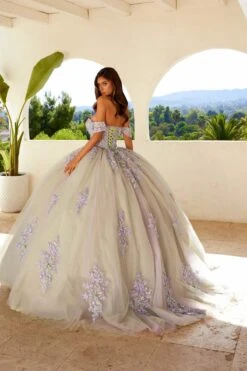 Juliet JT1479J Off The Shoulder Poofy Quinceanera Ball Gown(Juliet Jt1479j Off The Shoulder Poofy Quinceanera Ball Gown) -Discount Dress Shops 1479LILACNUDE1017