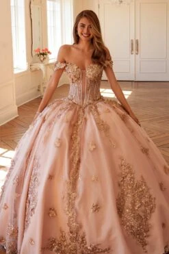 Juliet JT1485J Off The Shoulder Cinderella Quinceanera Ball Gown(Juliet Jt1485j Off The Shoulder Cinderella Quinceanera Ball Gown)