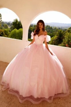 Juliet JT1487H Cold Shoulder Quinceanera Ball Gown(Juliet Jt1487h Cold Shoulder Quinceanera Ball Gown)