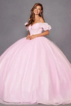 Juliet JT1487H Cold Shoulder Quinceanera Ball Gown(Juliet Jt1487h Cold Shoulder Quinceanera Ball Gown) -Discount Dress Shops 1487HBABYPINK 5
