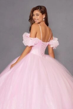 Juliet JT1487H Cold Shoulder Quinceanera Ball Gown(Juliet Jt1487h Cold Shoulder Quinceanera Ball Gown) -Discount Dress Shops 1487HBABYPINK 8