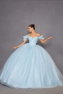Juliet JT1487H Cold Shoulder Quinceanera Ball Gown(Juliet Jt1487h Cold Shoulder Quinceanera Ball Gown) -Discount Dress Shops 1487HBAHAMABLUE 3