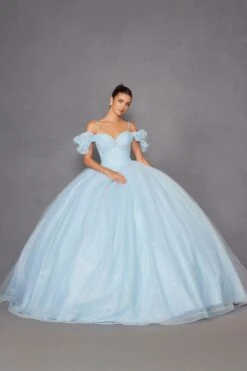 Juliet JT1487H Cold Shoulder Quinceanera Ball Gown(Juliet Jt1487h Cold Shoulder Quinceanera Ball Gown) -Discount Dress Shops 1487HBAHAMABLUE 4