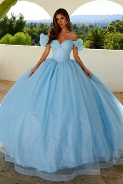 Juliet JT1487H Cold Shoulder Quinceanera Ball Gown(Juliet Jt1487h Cold Shoulder Quinceanera Ball Gown) -Discount Dress Shops 1487HLIGHTBLUE0947