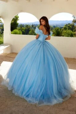 Juliet JT1487H Cold Shoulder Quinceanera Ball Gown(Juliet Jt1487h Cold Shoulder Quinceanera Ball Gown) -Discount Dress Shops 1487HLIGHTBLUE0976