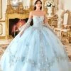 Ladivine 15714 Long Poofy Cinderella A-Line Ballgown Strapless With Gloves(Ladivine 15714 Long Poofy Cinderella A Line Ballgown Strapless With Gloves)
