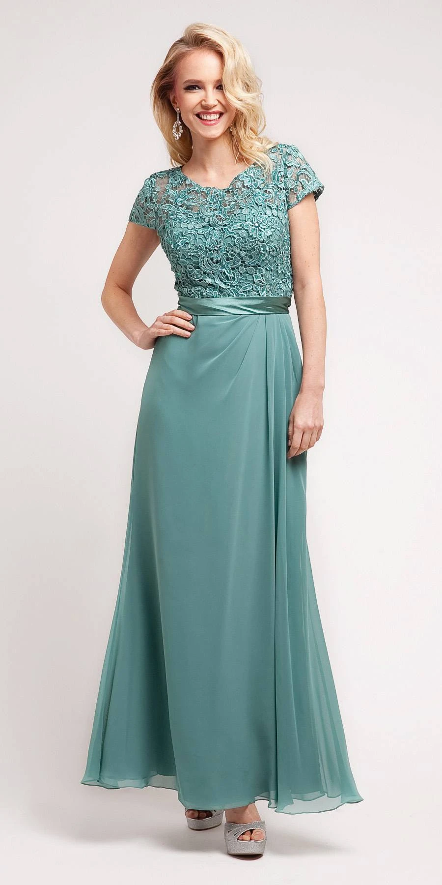 CLEARANCE - Cinderella Divine 1922 Long Dress Short Sleeve (Size 2XL)(Clearance Cinderella Divine 1922 Long Dress Short Sleeve Size 2xl) 3 CLEARANCE - Cinderella Divine 1922 Long Dress Short Sleeve (Size 2XL)(Clearance Cinderella Divine 1922 Long Dress Short Sleeve Size 2xl) - Image 3