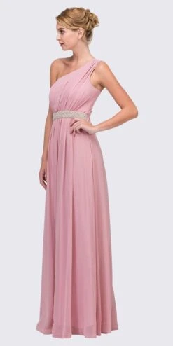 Eureka 1924 Grecian Inspired Chiffon Gown Long One Shoulder(Grecian Inspired Black Chiffon Gown Long One Shoulder) -Discount Dress Shops 1924 eureka fashion dusty rose ed0e7518 464e 448b 94a0 256b7d069a9d