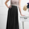 Cinderella Divine 1968 A-Line Chiffon DressPleated V Neck(Classic Formal Dress Champagne Navy Blue Floor Length Pleated V Neck)