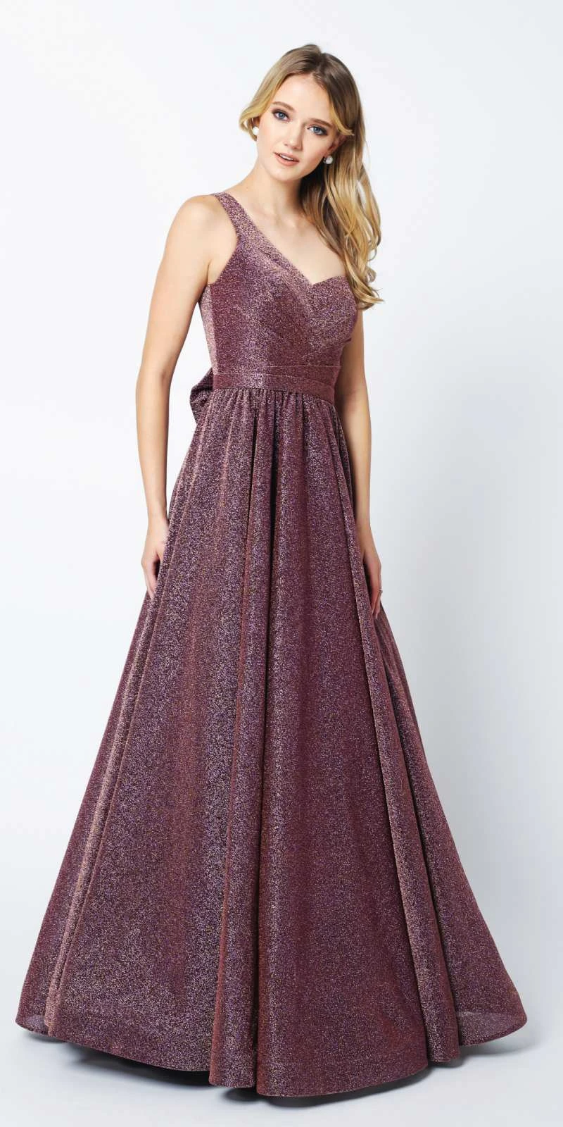 Juliet 205 Long One Shoulder Sleeveless Glitter Gown(Long One Shoulder Sleeveless Glitter Prom Gown Prism Removable Bow) 10 Juliet 205 Long One Shoulder Sleeveless Glitter Gown(Long One Shoulder Sleeveless Glitter Prom Gown Prism Removable Bow) - Image 10