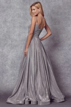 Juliet 206 Long A-Line Glitter Gown Side Pockets(Juliet 206 Long A Line Glitter Silver Prom Gown Side Pockets) 9 Juliet 206 Long A-Line Glitter Gown Side Pockets(Juliet 206 Long A Line Glitter Silver Prom Gown Side Pockets) -Discount Dress Shops 206 Silver Back