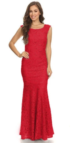 Eureka 2072 Sleeveless Lace Sequins Fit And Flare Gown(Sleeveless Lace Sequins Fit And Flare Evening Gown Blush Floor Length) -Discount Dress Shops 2072 eureka red dress 8db30256 8a13 4744 960c e9e5ede2b309