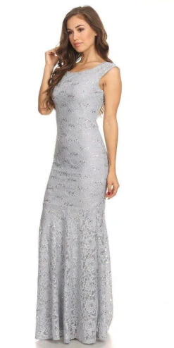 Eureka 2072 Sleeveless Lace Sequins Fit And Flare Gown(Sleeveless Lace Sequins Fit And Flare Evening Gown Blush Floor Length) -Discount Dress Shops 2072 eureka silver dress side 6a19c42f af2a 40a2 9340 ea965bc634ac