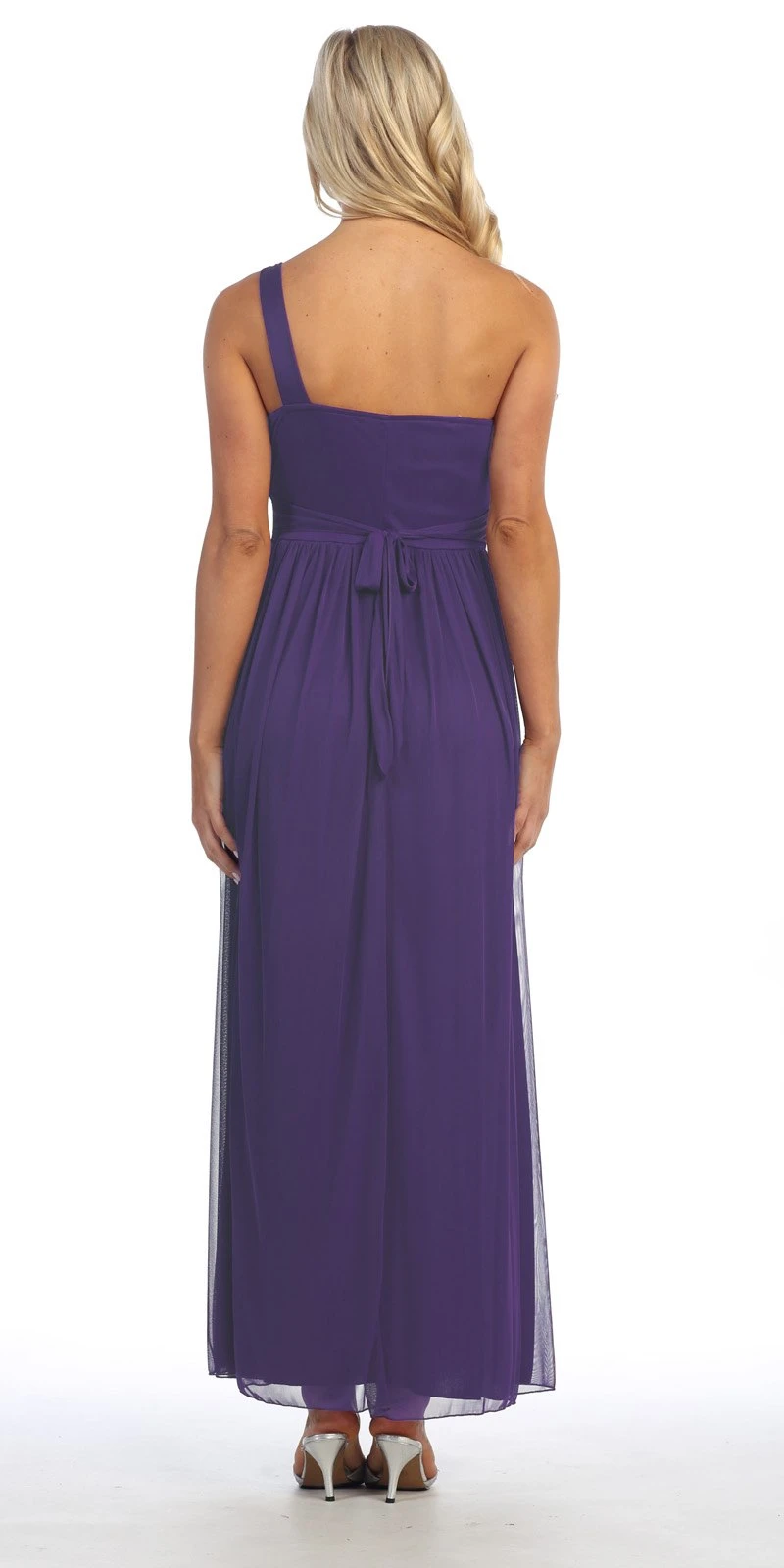 CLEARANCE - Celavie 2095L Long Lavender One Shoulder Gown Chiffon Empire (Size L)(Clearance Celavie 2095l Long Lavender One Shoulder Gown Chiffon Empire Size L) 2 CLEARANCE - Celavie 2095L Long Lavender One Shoulder Gown Chiffon Empire (Size L)(Clearance Celavie 2095l Long Lavender One Shoulder Gown Chiffon Empire Size L) - Image 2