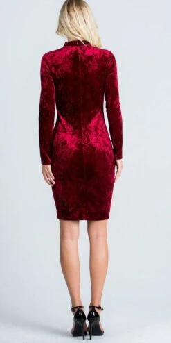 La Scala 24729 Cut Out V-Neckline Short Cocktail Dress Long Sleeves(La Scala 24729 Cut Out V Neckline Short Cocktail Dress Long Sleeves) -Discount Dress Shops 24729 la scala burgundy back 4d7e2c02 1f2c 4ba4 a673 f656346f85a1