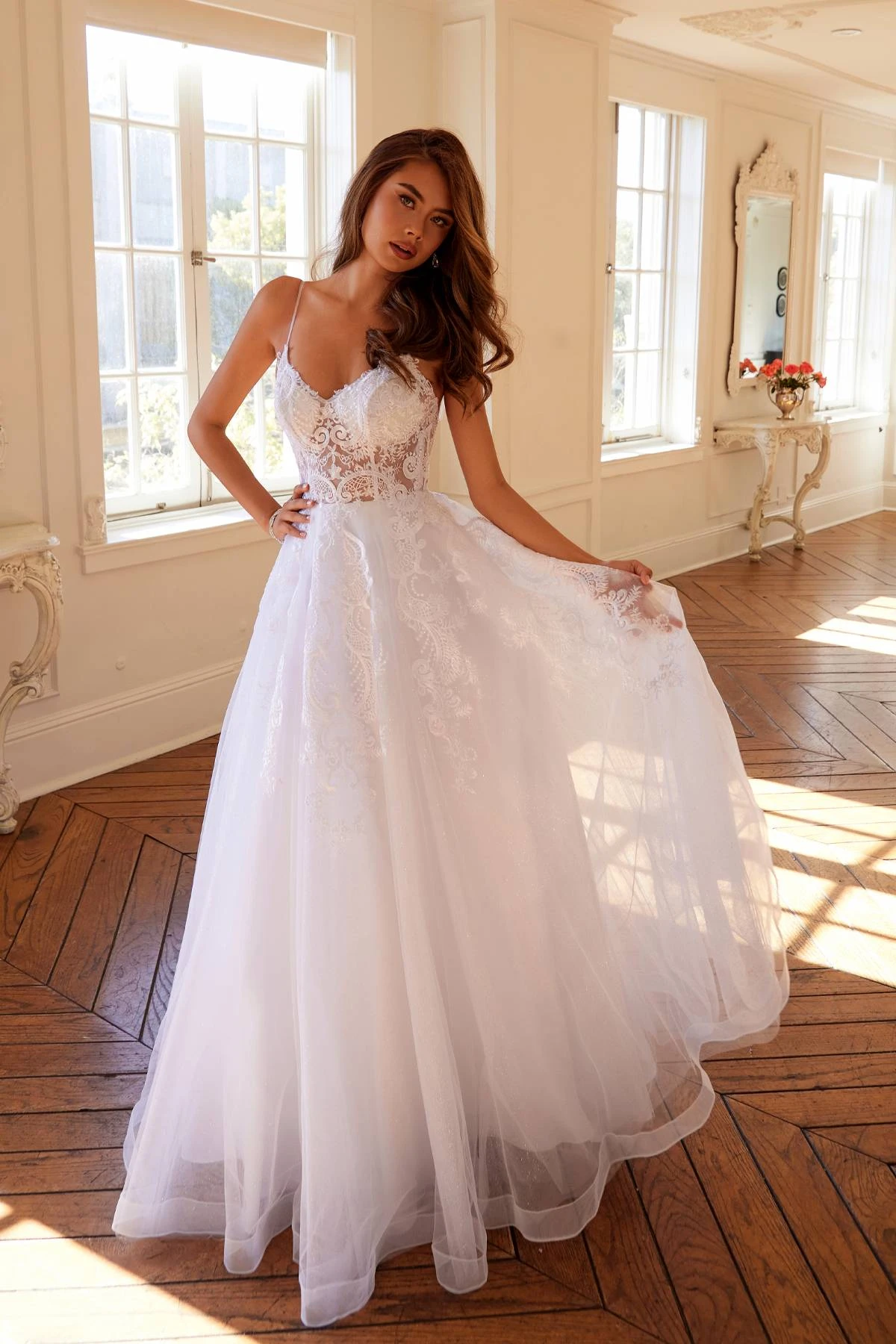 Juliet JT2482SW Floor Length A-Line Lace/Tulle Wedding Ball Gown(Juliet Jt2482sw Floor Length A Line Lace Tulle Wedding Ball Gown) 5 Juliet JT2482SW Floor Length A-Line Lace/Tulle Wedding Ball Gown(Juliet Jt2482sw Floor Length A Line Lace Tulle Wedding Ball Gown) - Image 5