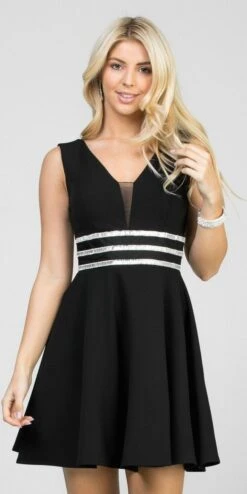 La Scala 25408 Sleeveless Embellished Waist Short Cocktail Dress(Sleeveless Embellished Waist Short Cocktail Dress Blush) -Discount Dress Shops 25408 la scala black b2cb9eb8 c366 4477 be32 b99e0885e1a9