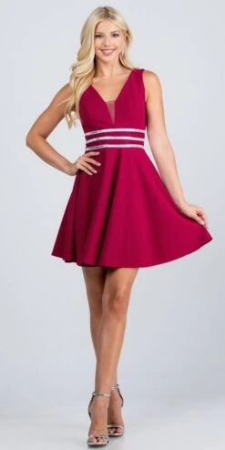 La Scala 25408 Sleeveless Embellished Waist Short Cocktail Dress(Sleeveless Embellished Waist Short Cocktail Dress Blush) -Discount Dress Shops 25408 la scala fuchsia 20f9a24c c7dd 4321 a311 ea4863330a6c