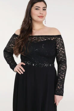 La Scala 25418 Plus Size Long Sleeved Lace Bodice A-Line Long Dress(La Scala 25418 Plus Size Long Sleeved Lace Bodice A Line Long Formal Dress) -Discount Dress Shops 25418ps la scala black zoom ce874241 687e 4398 b77a b42abe06a25a