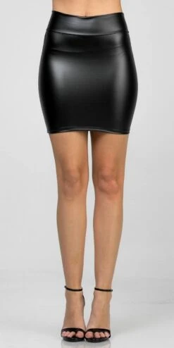 La Scala 25425 High-Waist Faux Leather Mini Skirt(La Scala 25425 High Waist Faux Leather Mini Skirt) 10 La Scala 25425 High-Waist Faux Leather Mini Skirt(La Scala 25425 High Waist Faux Leather Mini Skirt) -Discount Dress Shops 25425 la scala black