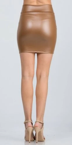La Scala 25425 High-Waist Faux Leather Mini Skirt(La Scala 25425 High Waist Faux Leather Mini Skirt) 13 La Scala 25425 High-Waist Faux Leather Mini Skirt(La Scala 25425 High Waist Faux Leather Mini Skirt) -Discount Dress Shops 25425 la scala camello back