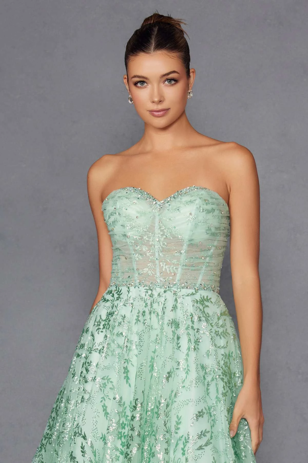 Juliet JT2547S Strapless Sweetheart A-Line Mint Gown(Juliet Jt2547s Strapless Sweetheart A Line Mint Gown) 5 Juliet JT2547S Strapless Sweetheart A-Line Mint Gown(Juliet Jt2547s Strapless Sweetheart A Line Mint Gown) - Image 5
