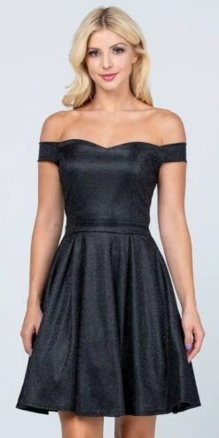 La Scala 25759 Short Off The Shoulder Skater Dress Glitter Jacquard(La Scala 25759 Short Off The Shoulder Skater Dress Glitter Jacquard Rust) -Discount Dress Shops 25759 la scala black cb22cc9e 205d 455f 997b 0a18da6ed0a2