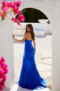 Juliet JT2578H Long Sweetheart Strapless Fitted Metallic Prom Gown(Juliet Jt2578h Long Sweetheart Strapless Fitted Metallic Prom Gown) -Discount Dress Shops 2578HROYALBLUE1290