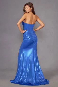 Juliet JT2578H Long Sweetheart Strapless Fitted Metallic Prom Gown(Juliet Jt2578h Long Sweetheart Strapless Fitted Metallic Prom Gown) -Discount Dress Shops 2578ROYALBLUE 5 1