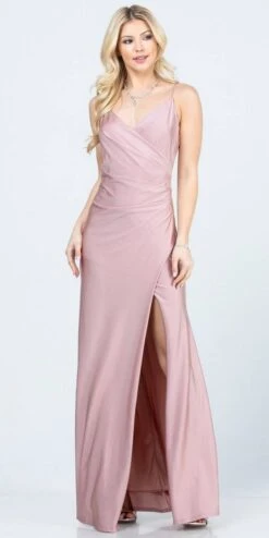 La Scala 25872 Long Dress Pleated Spaghetti Strap Side Leg Slit(La Scala 25872 Long Party Dress Pleated Spaghetti Strap Side Leg Slit) -Discount Dress Shops 25872 la scala rosy cheeks 71a4d81a 37ef 4724 9208 8548c80fcf6c