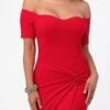 La Scala 25892 Short Body Con Cocktail Dress Off Shoulder Form Fit(La Scala 25892 Short Body Con Cocktail Dress Off Shoulder Form Fit)