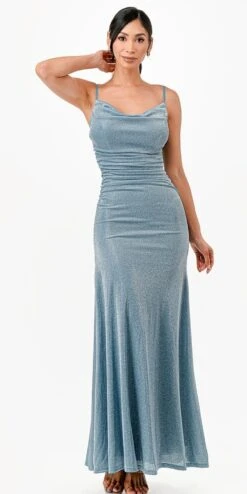 La Scala 26004-11628 Long Fitted Cowl Neckline Sheath Dress With Jacket(La Scala 26004 11628 Long Fitted Cowl Neckline Sheath Dress With Jacket) -Discount Dress Shops 26004 la scala silver blue 21e2e82b 09da 4241 84bc 854308d2a992