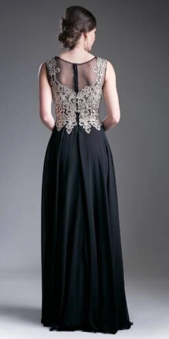 Cinderella Divine 2635 A-Line Chiffon Gown Lace Embellished Bodice(Cinderella Divine 2635 A Line Chiffon Peach Gown Lace Embellished Bodice) -Discount Dress Shops 2635 cinderella dress black back bb115e29 34c9 4a10 bb4c ffebe540a37f