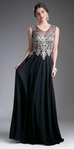 Cinderella Divine 2635 A-Line Chiffon Gown Lace Embellished Bodice(Cinderella Divine 2635 A Line Chiffon Peach Gown Lace Embellished Bodice) -Discount Dress Shops 2635 cinderella dress black 3bf0f060 8ed4 4d05 883f 97f1104b1619