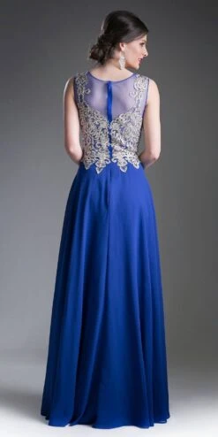 Cinderella Divine 2635 A-Line Chiffon Gown Lace Embellished Bodice(Cinderella Divine 2635 A Line Chiffon Peach Gown Lace Embellished Bodice) -Discount Dress Shops 2635 cinderella dress royal back 8dba8d60 1488 4262 83b2 e18941ec862f