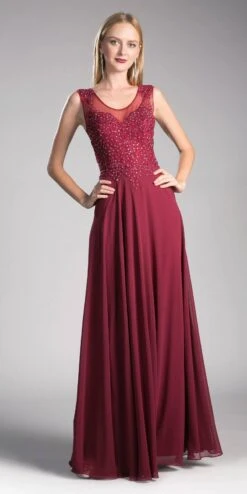 Cinderella Divine 2635 A-Line Chiffon Gown Lace Embellished Bodice(Cinderella Divine 2635 A Line Chiffon Peach Gown Lace Embellished Bodice) -Discount Dress Shops 2635 CD0118 cinderella divine burgundy 09f4cd72 aa4a 492d a116 be7a1f4a8661