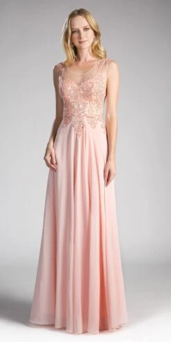 Cinderella Divine 2635 A-Line Chiffon Gown Lace Embellished Bodice(Cinderella Divine 2635 A Line Chiffon Peach Gown Lace Embellished Bodice) -Discount Dress Shops 2635 CD0118 cinderella divine peach 0d001a31 e5e0 4755 8568 e59d6572625d
