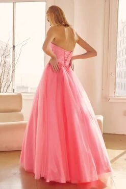 Juliet 265 Strapless A-Line Ball Gown Beaded Belt(Strapless A Line Ball Gown Beaded Belt By Juliet 265) 30 Juliet 265 Strapless A-Line Ball Gown Beaded Belt(Strapless A Line Ball Gown Beaded Belt By Juliet 265) -Discount Dress Shops 265 HotPink 4