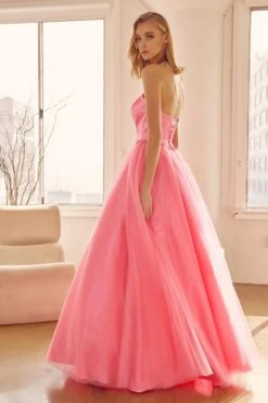 Juliet 265 Strapless A-Line Ball Gown Beaded Belt(Strapless A Line Ball Gown Beaded Belt By Juliet 265) 31 Juliet 265 Strapless A-Line Ball Gown Beaded Belt(Strapless A Line Ball Gown Beaded Belt By Juliet 265) -Discount Dress Shops 265 HotPink 5