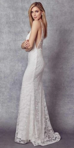 Juliet 272 Embroidered Lace With Stone Accents Fitted Dress(Embroidered Lace With Stone Accents Fitted Dress By Juliet 272) -Discount Dress Shops 272 OffWhite Side