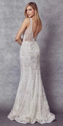 Juliet 277 Fancy Glitter Design Tulle Mermaid Dress(Fancy Glitter Design Tulle Mermaid Prom Dress By Juliet 277) -Discount Dress Shops 277 OffWhite Back